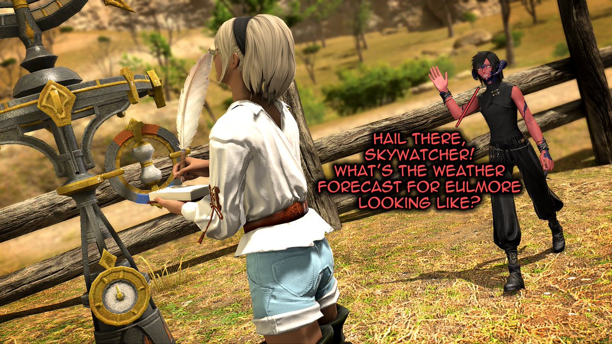 VitaeVon's tweet photo. I found it weird that at the start of Shadowbringers there's Skywatchers that tell you the weather, in a world where the weather never changes. https://t.co/AjnKyXkXUG
