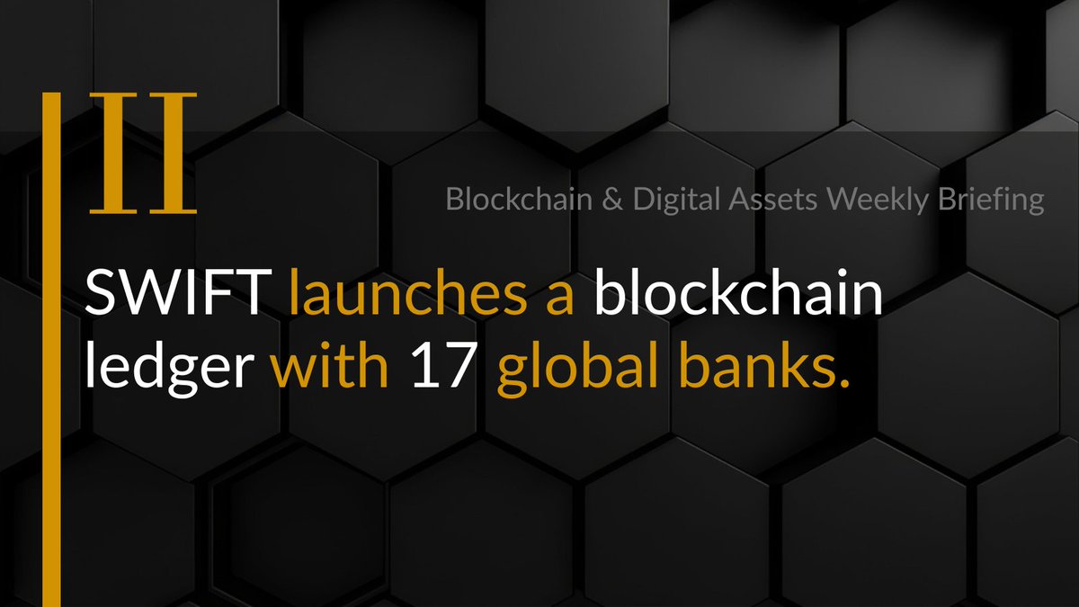 wheatstones_'s tweet photo. The Weekly Briefing 🗞️

@swiftcommunity launched a blockchain ledger with 17 global banks; @Securitize advanced tokenisation; @Vanguard_Group outlined its digital assets strategy; @coinbase expanded its UK offering; and India reinforced its cautious stance on crypto.

Let's dive in 👇