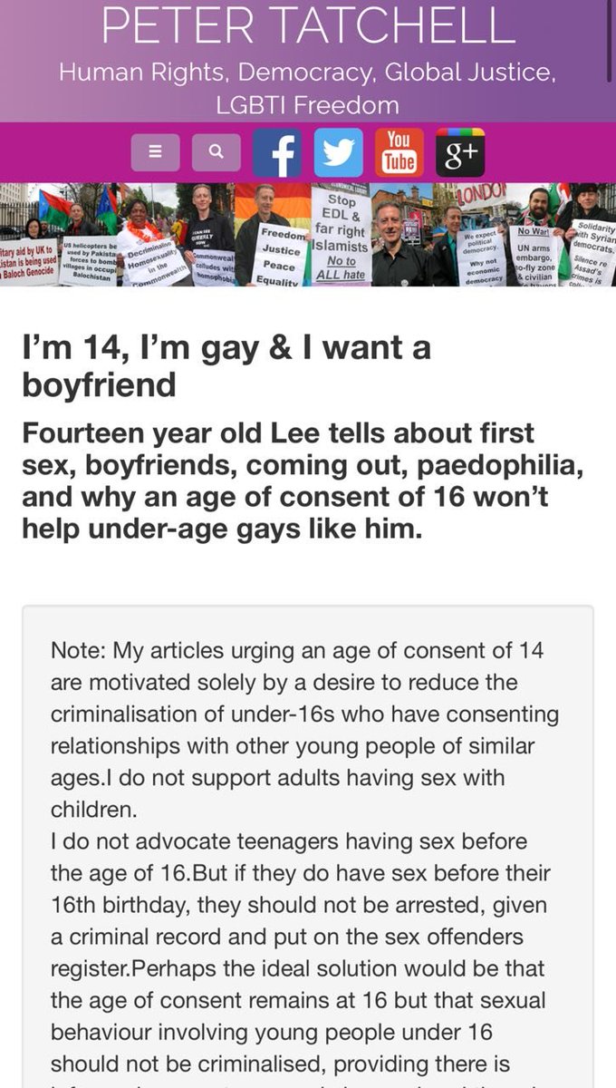 TRobinsonNewEra's tweet photo. So, @PeterTatchell  is a pro boy loving advocate and a total C*nt, he's also a pro queer weirdo.

Ann was right about the likes of Peter Tatchell and his ilk. https://t.co/aRpLWcO3OV