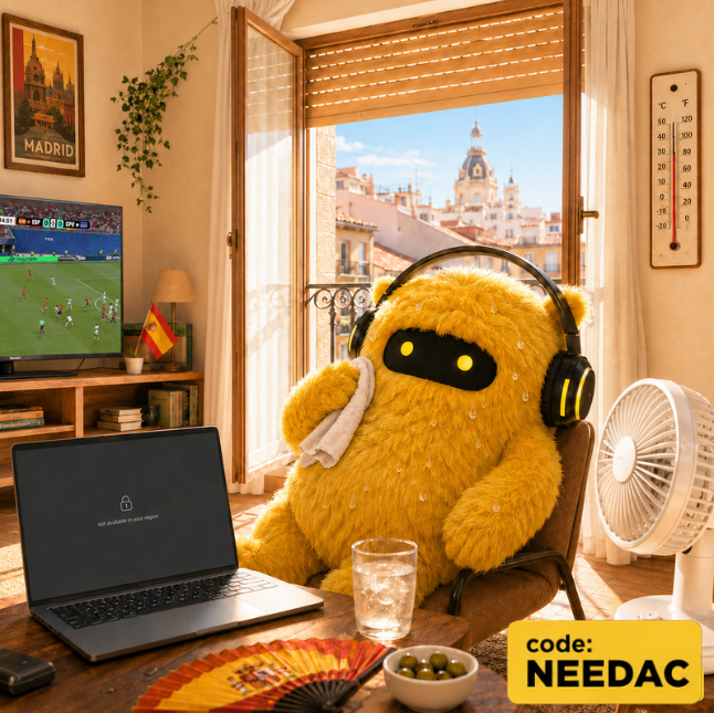 doncastro's tweet photo. 🇪🇸 SPAIN vs BELGIUM 🇧🇪 on the screen.

persianas down since noon. fan on full blast. the chavales are watching from an oven.

https://t.co/IWJADh7DeT

5 winners will receive a $1,500 AC unit or cash equivalent.

How to participate:

• Register through the link above
• Deposit at least $500
• Trade $25,000+ in volume during the campaign period

maybe one of you finally gets to watch the next match in the cold.