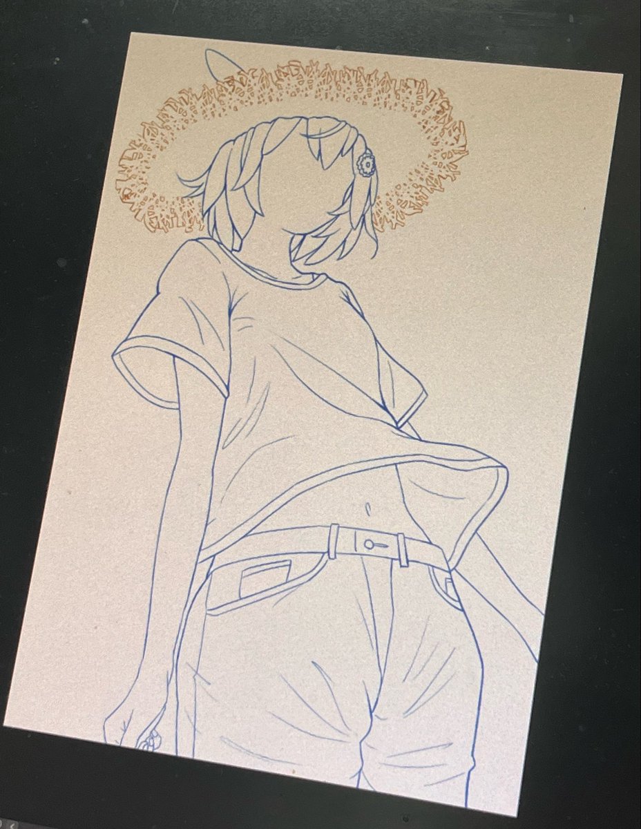 ygkck's tweet photo. いい感じになってきた　明日お顔描いて線画終わりや〜〜〜 https://t.co/IjIpboLlFx