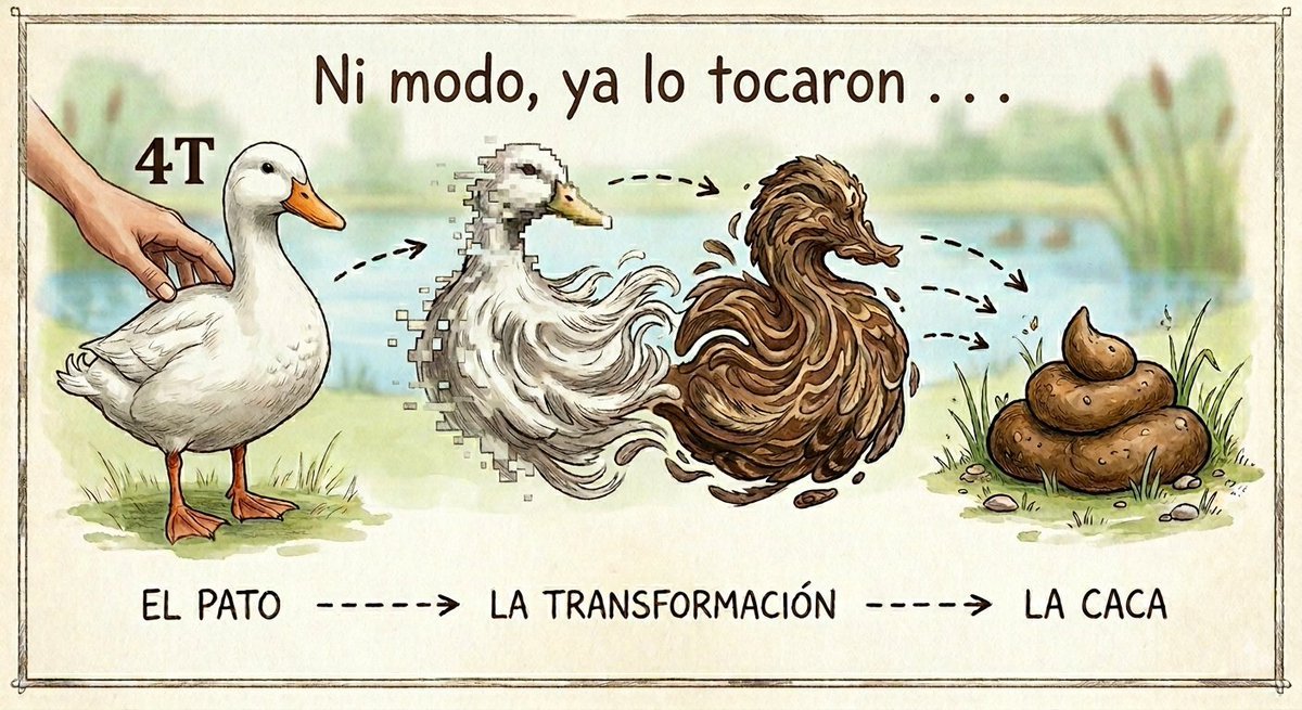 RicardoAlemanMx's tweet photo. Salió el peine!
Acto 1: La dueña del Pato Merlin dices que no asistirá a Palacio, porque Claudia no recibe a madres buscadoras!
Acto 2: El pato y su dueña aparecen felices en mañana de @Claudiashein !
Acto 3: La presidenta regaló una casa a dueña del Pato!
DIGNIDAD EN VENTA! https://t.co/kcagNQbNdz