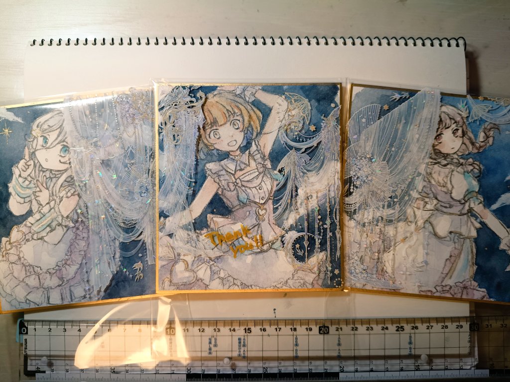 フットバ22 原画色紙（大）120×138mm 【12周年ラッピング】みづほ