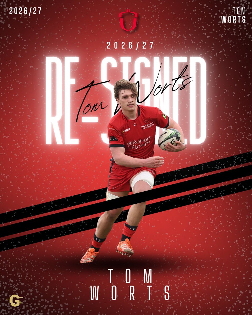 HartpuryRFC's tweet photo. Locked in for another season 🔒🔥

We’re delighted to confirm that Tom Worts has re-signed for the 26/27 season 💪🔴⚫️ https://t.co/kOsBfIO4Ju