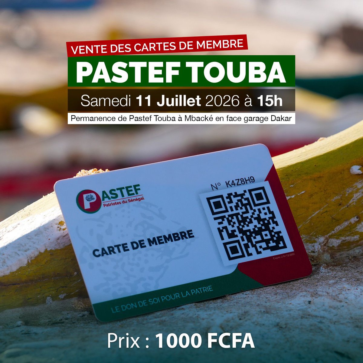 PastefOfficiel's tweet photo. Le cœur du projet bat à Touba, le Baol prend sa carte! 

#pastef #lemilliondecartes #Focus https://t.co/VocQJBruik