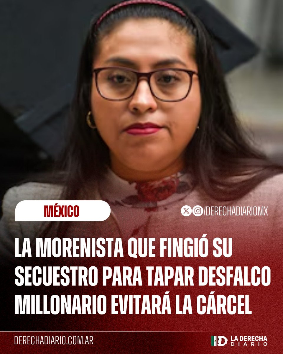 DerechaDiarioMX's tweet photo. 🚨🇲🇽 | La alcaldesa morenista de Tenancingo, Nancy Nápoles, acusada de fingir su secuestro para tapar un desfalco de 40 millones de pesos, evitará la cárcel gracias a un amparo, porque en el México de la "4T" la corrupción no se persigue. https://t.co/DJgNYm1CuT