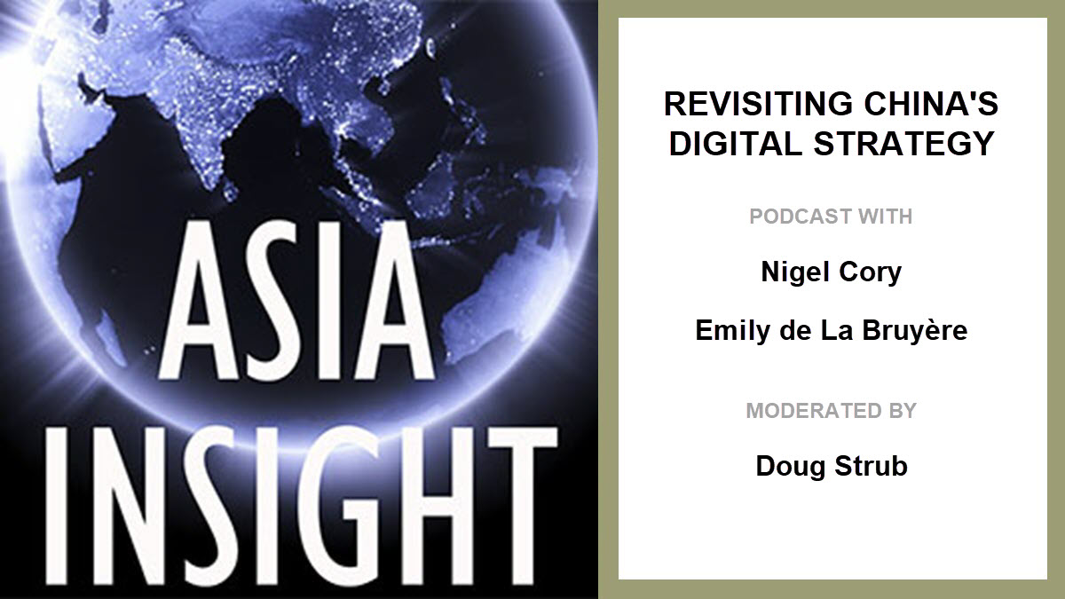 NBRnews's tweet photo. PODCAST | As #China prepares to host #APEC Digital Weeks, NBR's Doug Strub, @nigelcory (@Crowell_Moring), and Emily de La Bruyère (@AdvisoryHorizon) discuss how China’s #digital strategy has evolved &amp; what this means for technology governance in the region https://t.co/wpGJ3hMCVk https://t.co/HZ3mMVE41p