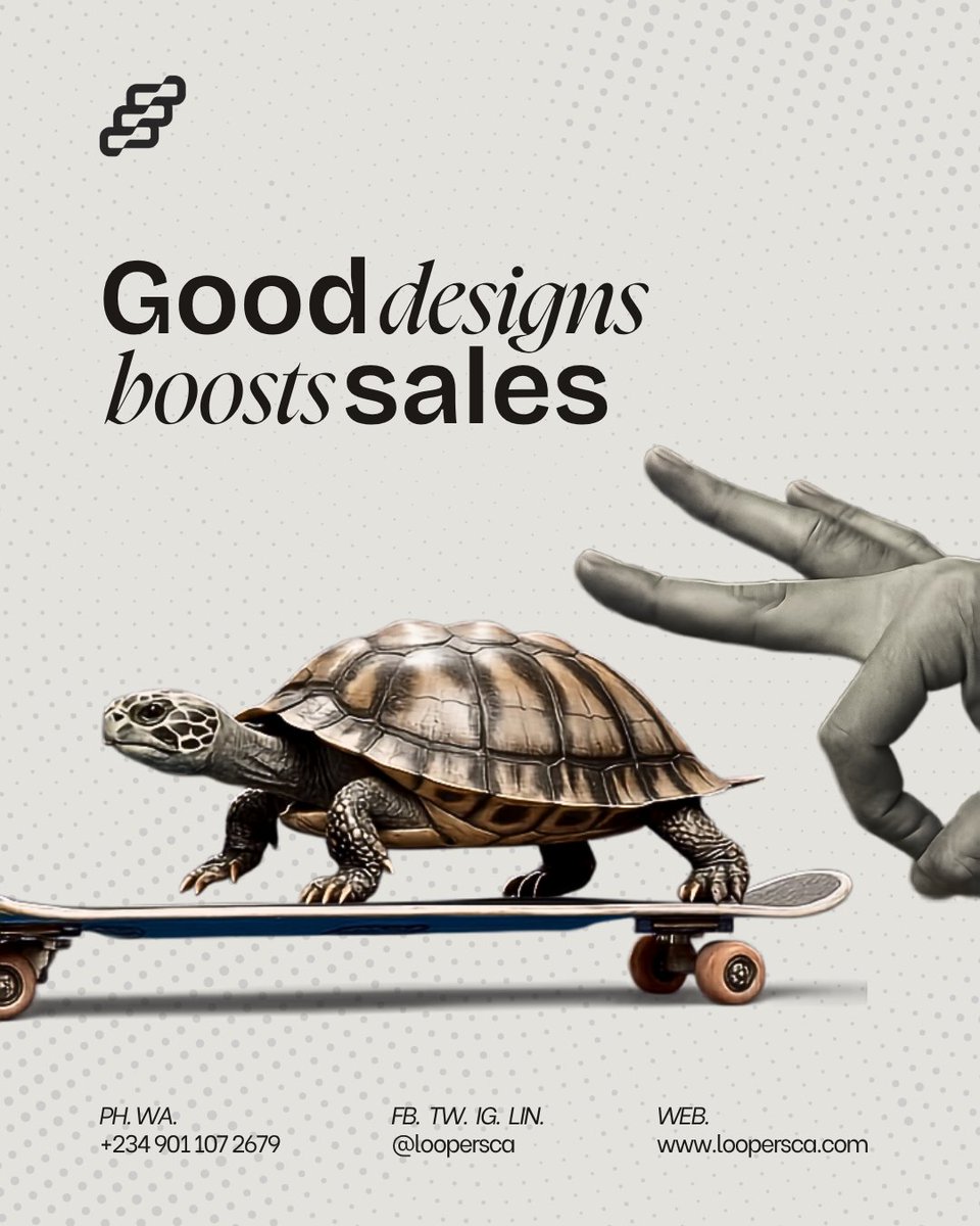 loopersca's tweet photo. Slow business growth? Give it the wheels it needs. 🛹💨 Good design doesn't just look pretty—it accelerates your sales.

​Connect with us to upgrade your brand identity today!

📞 +234 901 107 2679 | @loopersca

​#Branding #DesignMatters #BusinessAcceleration https://t.co/S8kPg9lFsv