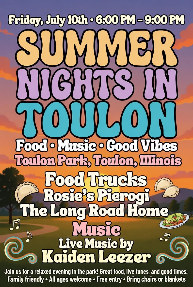 FCH_Clinics's tweet photo. COME OUT &amp; VISIT OUR STAFF THIS FRIDAY EVENING, July 10 from 6-9pm at the “Summer Nights In Toulon” event for the whole family. We will be handing out some great Health Information and some Giveaways and Treats! See You There! https://t.co/B22AnpoA3Q