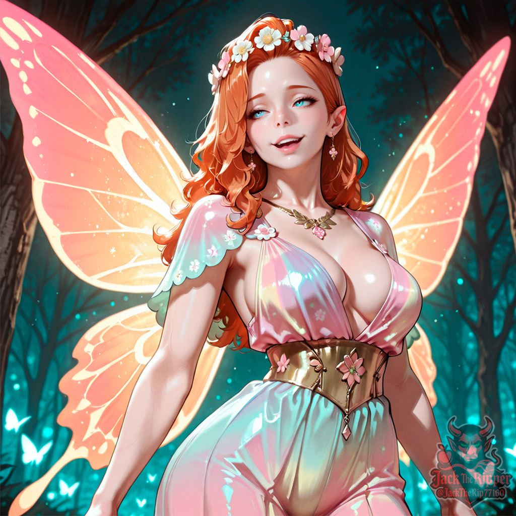 JackTheRip77160's tweet photo. Amy has become a forest fairy... so cute! 😍😍
#FaeFriday by @Alaryn_Heart + #fashionfridayAI by @rewsterp
#AIart #StableDiffusion #DigitalArt #AIArtists #SFW https://t.co/Rkiol0cFCH