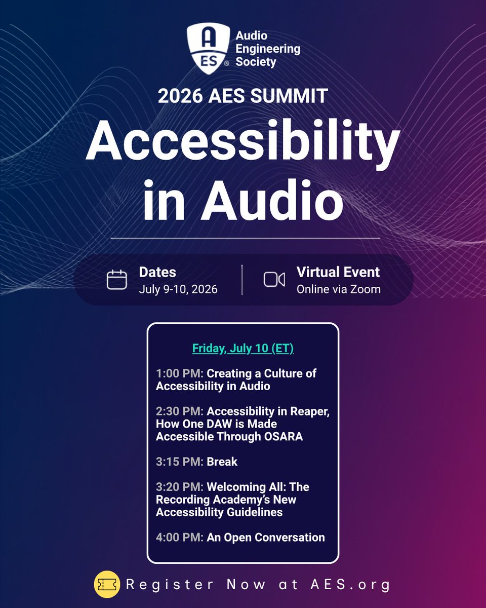 Audio Engineering Society tweet media