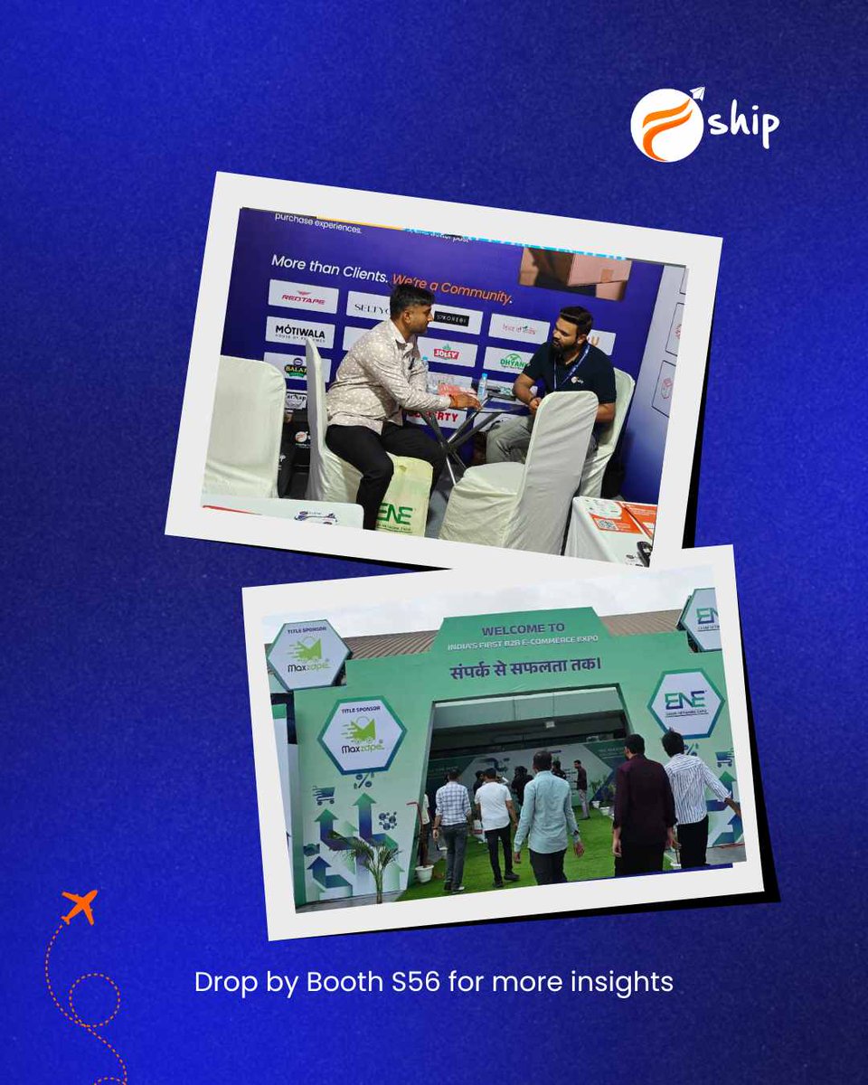 FshipIndia's tweet photo. Day 1 at Ecom Network Expo 2026 was a success! 

A big thank you to everyone who stopped by us. It was great connecting with the eCommerce community and discussing smarter shipping solutions.

If you haven't visited us yet, there's still time!

📍 Booth S56 | SIECC, Sarsana, Surat
📅 10–12 July

Come meet the @FshipIndia team and discover how Fship helps businesses ship smarter.

#fship #EcomNetworkExpo #surat #EcommerceExpo #eCommerceIndia #LogisticsTech #ShippingSolutions #DigitalCommerce #BusinessGrowth #Entrepreneurship #BusinessNetworking #EcommerceCommunity #NetworkingEvent