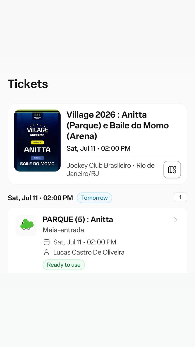 lucas_casstro1's tweet photo. Vendo ingresso pro show da Anitta amanhã no Village bet, masculino.

Infelizmente não vou poder ir 😭😭😭.

R$: 150,00 https://t.co/sHMuu0Zct6