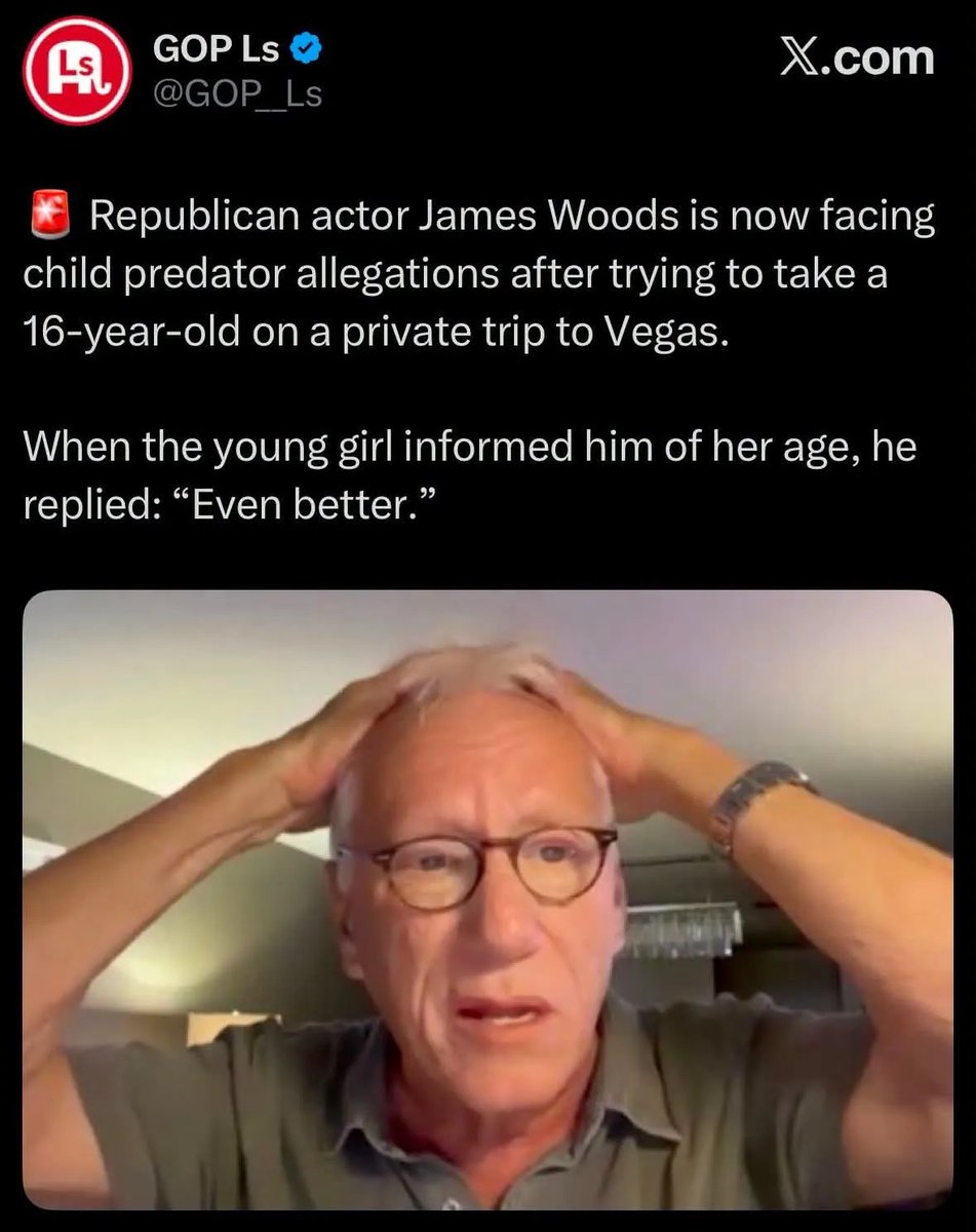 TXsBobby's tweet photo. @RealJamesWoods Mr wood its ok I would like to have a Date with 16 year old to !! Maga!! Usa!!! Locker up!!!  ! https://t.co/NxGRnJKEWc