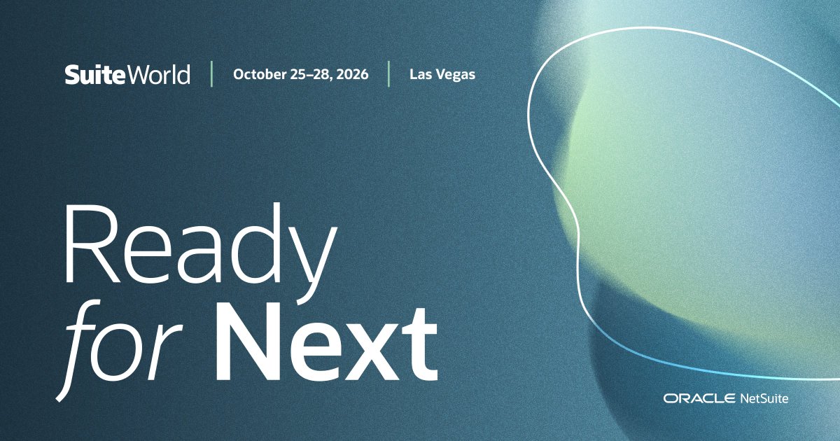 guia0628's tweet photo. Are YOU Ready for Next? Join @NetSuite at #SuiteWorld this October in Las Vegas to see what’s next for NetSuite and what’s next for your business. Register here: https://t.co/49u01D3532 https://t.co/glLnTsBj4f