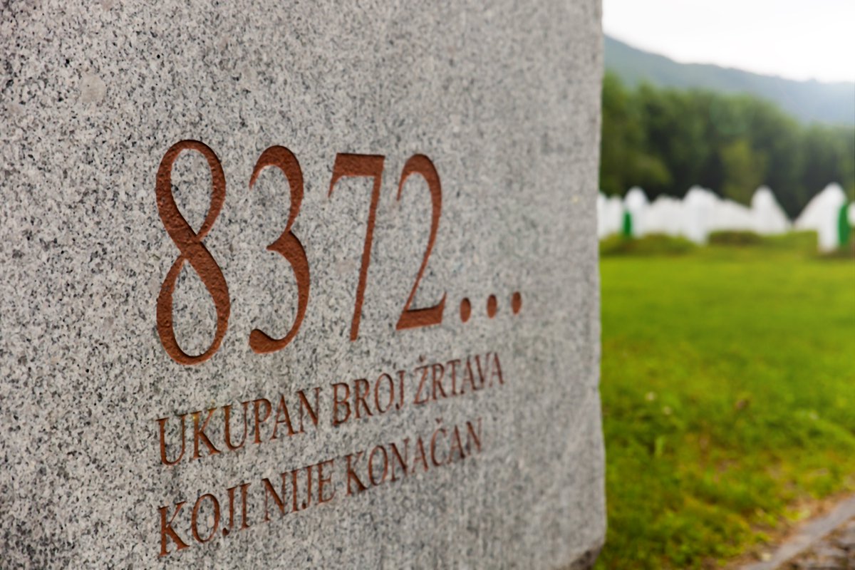 CommissionerHR's tweet photo. We remember the victims of the #genocide in #Srebrenica and stand with their families in honouring their memory. Denial of genocide and the glorification of war criminals must be firmly condemned. By facing the past and learning from it, we safeguard a future free from violence. https://t.co/x4ArhNIDV0