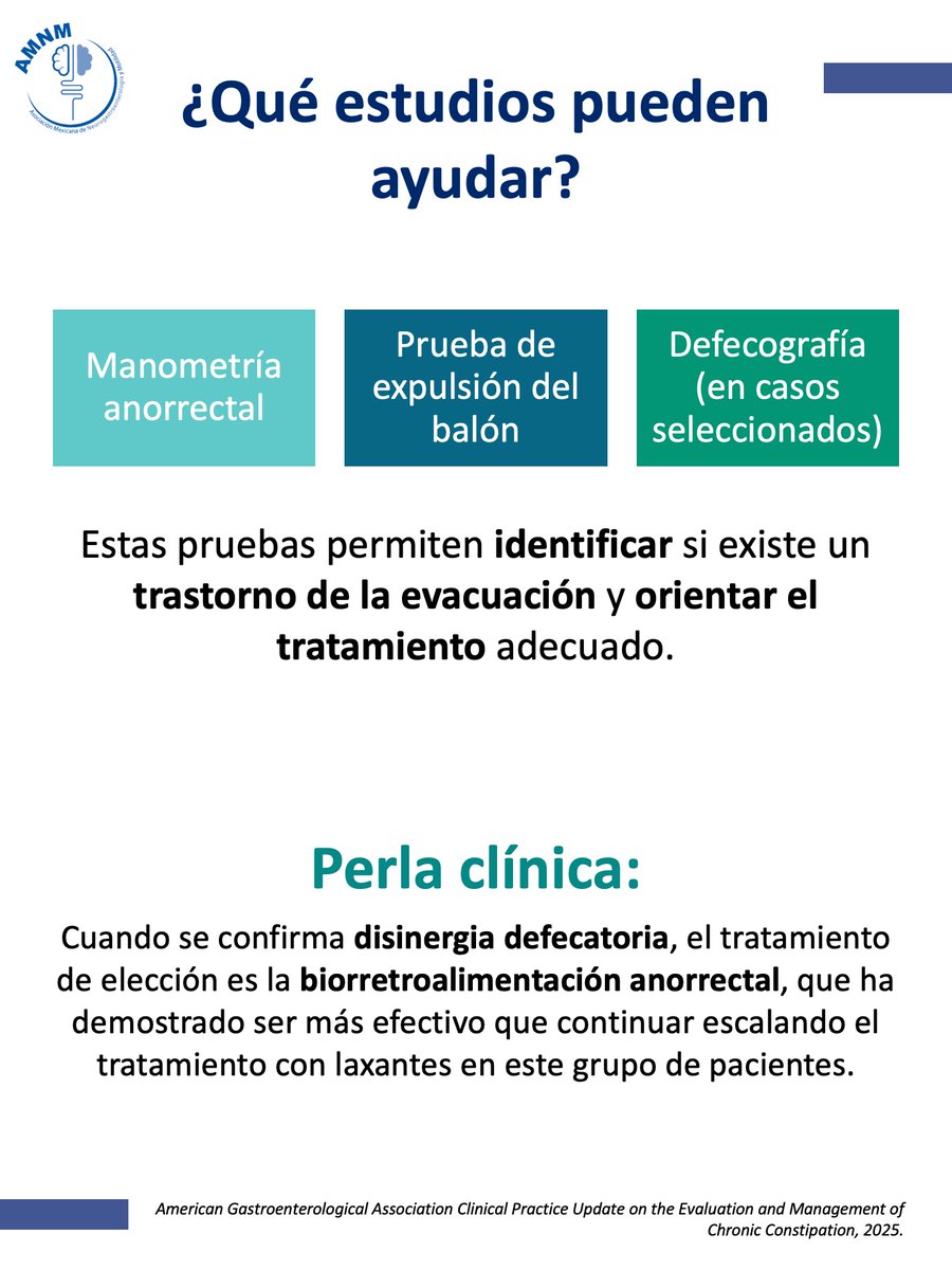 motilidad's tweet photo. 💎 Perla de Neurogastroenterología

¿Tu paciente continúa con estreñimiento a pesar del uso de varios laxantes?

No todo el estreñimiento refractario tiene el mismo origen. Identificar oportunamente un trastorno de la evacuación mediante estudios de función anorrectal puede cambiar el abordaje terapéutico y mejorar los resultados clínicos.

En esta infografía encontrarás:
✔️ Cuándo sospechar un trastorno de la evacuación.
✔️ Qué estudios solicitar.
✔️ La importancia de la biorretroalimentación anorrectal en pacientes con disinergia defecatoria.

📚 Mantente actualizado con las Perlas de Neurogastroenterología de la Asociación Mexicana de Neurogastroenterología y Motilidad (AMNM).

#AMNM #Neurogastroenterología #MotilidadGastrointestinal #EstreñimientoCrónico #DisinergiaDefecatoria #EducaciónMédica #Gastroenterología #PerlaClínica