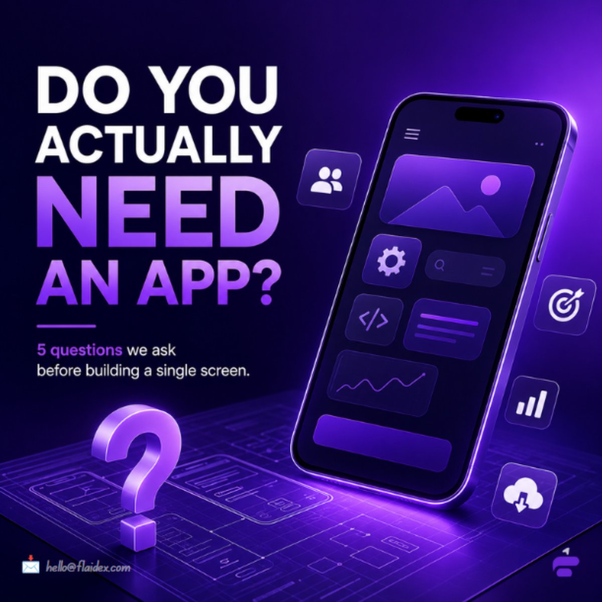 FlaidexTech's tweet photo. Most mobile apps fail before a single line of code gets written.

The developers are fine. Nobody asked the right questions first.

5 questions we ask before building a screen 👇 https://t.co/xIQHWURXVX