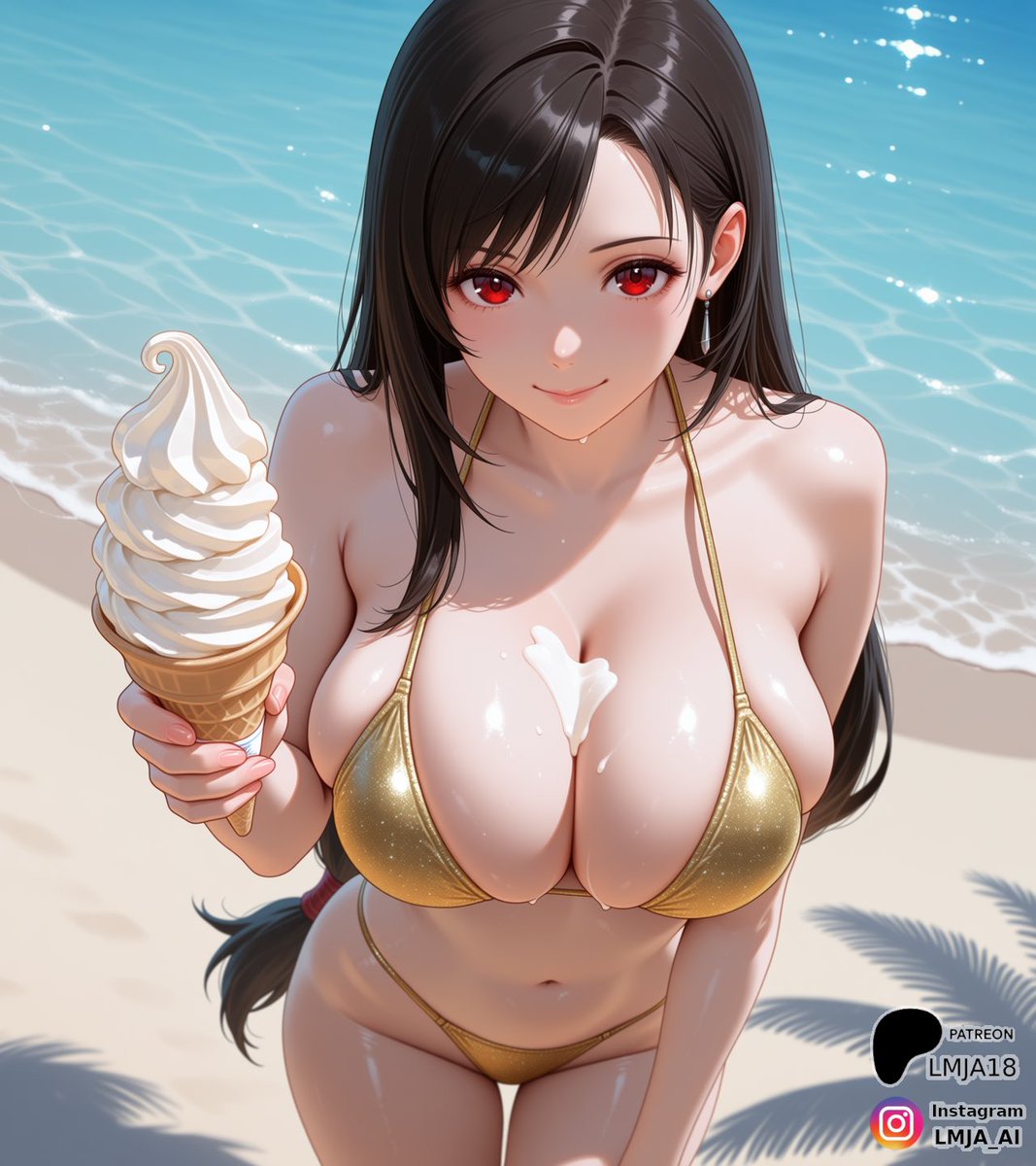 LMJArtworks's tweet photo. And a couple more images to preview 😏
Full ice cream set over on the Patreon 🍦
#aiart #animeart #animescenes #fanart #aiイラスト #tifa #finalfantasy7 #nikke #Genshinlmpactt #genshinimpact #bluearchive #naruto #hinata_hyūga https://t.co/CMOzDzhqDz