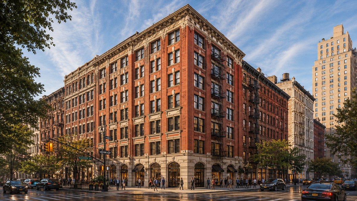 TallRomanStatue's tweet photo. Placeless slop. Build as if it belongs in New York City, as if it were always there https://t.co/5QrJyZ4XWD