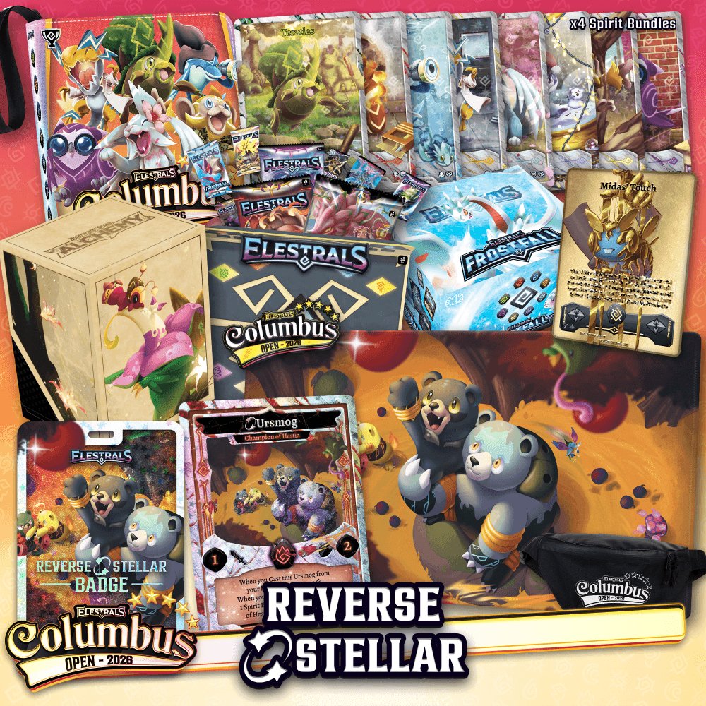 Elestrals's tweet photo. All Badges for the Columbus Open are ON SALE now! ✨

Secure your Competitor and Spectator Badges, and pick up one of our exclusive Stellar Upgrades! 💫
#ElestralsOpen https://t.co/VxHq8NCShr