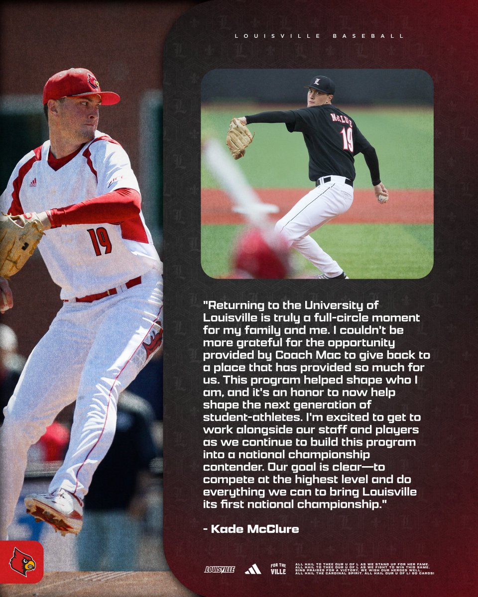 LouisvilleBSB's tweet photo. "𝘼 𝙧𝙞𝙨𝙞𝙣𝙜 𝙨𝙩𝙖𝙧 𝙞𝙣 𝙩𝙝𝙚 𝙘𝙤𝙖𝙘𝙝𝙞𝙣𝙜 𝙧𝙖𝙣𝙠𝙨."

#GoCards | @kademcc https://t.co/Jc8AIy6Y8Z
