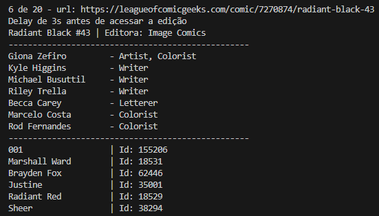Valadyne's tweet photo. Dia 4 do Edição #0

- Agora ele tá salvando o link das edições no histórico p acessar elas dps e pegar os dados uma a uma 
- Botei um limite p nn ter risco de IP block e uma porrada de print p rastrear erro
- Amanhã é começar a fazer um banco de dados pra guardar td isso https://t.co/Qr4fwKXIVu