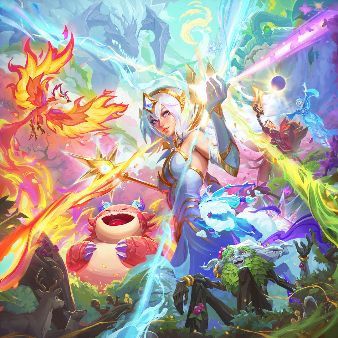 TFTBrasil's tweet photo. Um universo repleto de criaturas fantásticas, magias ancestrais de origem misteriosa e aventuras inimagináveis! Deixe a flora e a fauna de Teamfight Tactics: Selvas Encantadas tomar conta dos seus sentidos. Fique de olho no Dev Drop para saber mais sobre o novo conjunto no dia 2 da Tactician's Crown, em 11 de julho.
