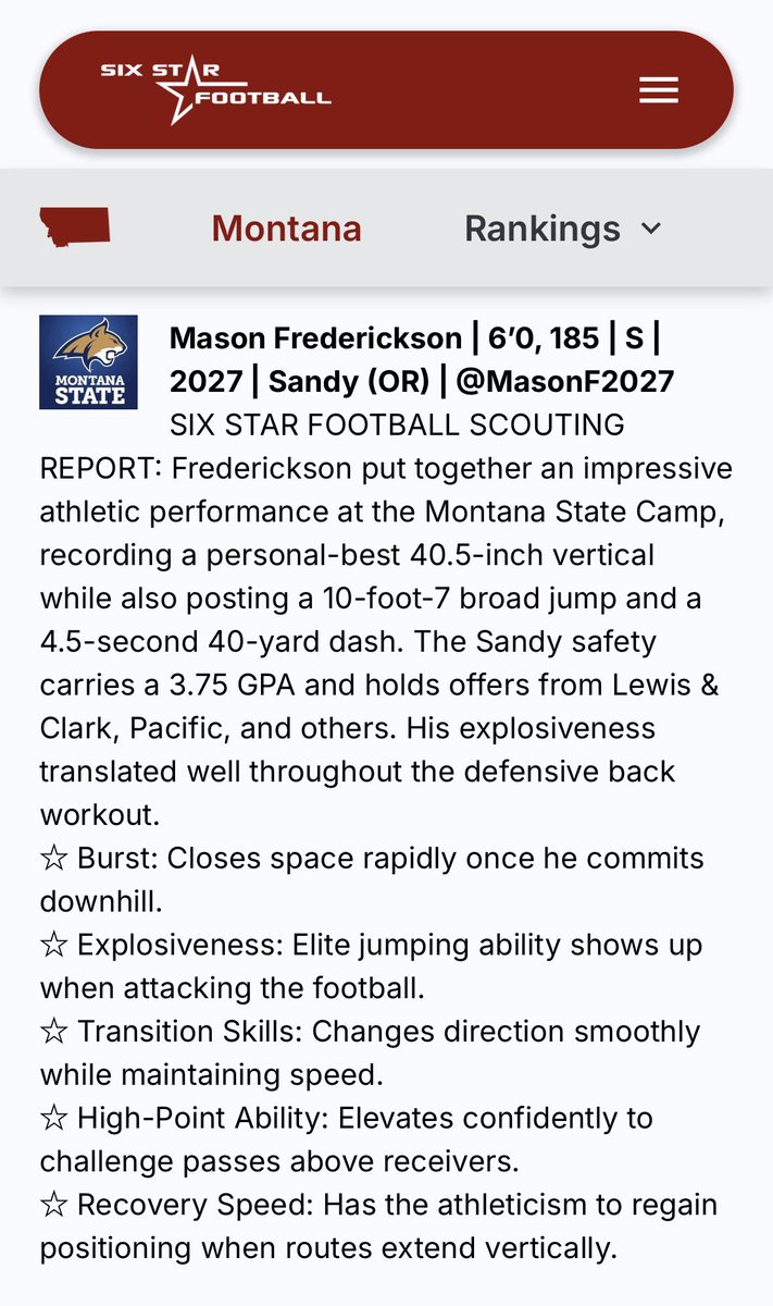 MasonF2027's tweet photo. @sixstarfootball @marcus_monaco @CoachSauve @CoachBobbyDaly @Sandy_Football_ @CoachBSheph @NwFBRecruits @JordanJ_ @AndrewNemec @ifo14 

Thank your for the write up! Looking forward to the fall!! https://t.co/rYGQcv8xGx