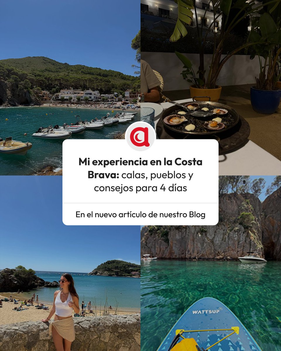 amimir's tweet photo. 4 días recorriendo la Costa Brava y confirmamos: es imposible no querer volver 🩵 👉https://t.co/juq5MMTtGR

Nuestra compi Sandra, del equipo de Marketing, se escapó a Palamós y Begur para descubrir rincones preciosos, pasear por el Camí de Ronda, cenar en pueblos con encanto y probar paddle surf en aguas cristalinas 🏖️✨

Por eso, en este 𝗡𝗨𝗘𝗩𝗢 𝗔𝗥𝗧Í𝗖𝗨𝗟𝗢 𝗗𝗘𝗟 𝗕𝗟𝗢𝗚 comparte su experiencia real, sus lugares favoritos y los consejos que le habría gustado saber antes de ir 😉

Si estás pensando en hacer una escapada por la Costa Brava, este artículo te va a venir genial 🔝

Descúbrelo aquí 😎 👉https://t.co/juq5MMTtGR
