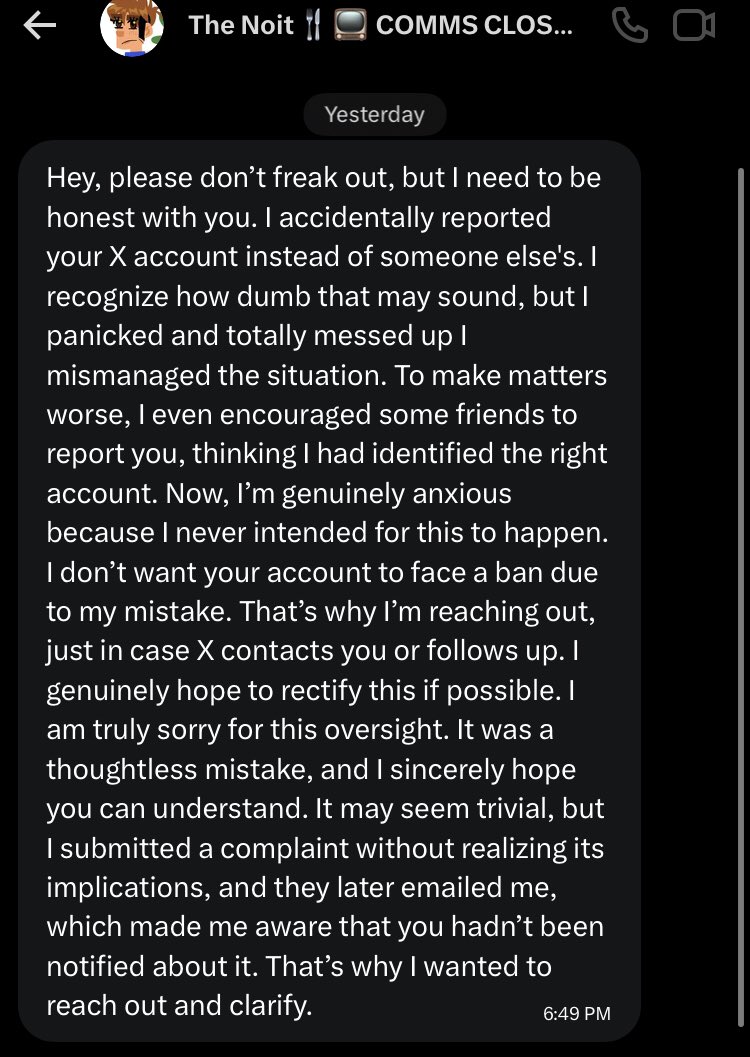 pechachaos's tweet photo. hey does anyone know if this is like a hacked thing bc i genuinely can’t see how this situation would happen and i haven’t received any message from the app that any reports have been made against me https://t.co/mzozH4mJo1