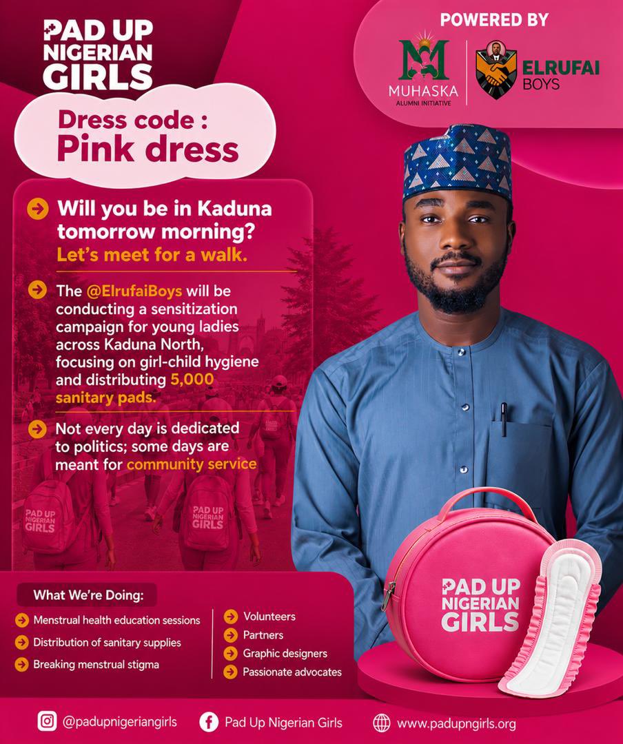 Muhseen_Imam's tweet photo. Honored to be part of PAD UP NIGERIAN GIRL happening tomorrow.
Together we rise, we empower, and we pad up a girl child.@Mod33333 @HafizBayero @ADCVanguard_ @ArewaaConnect https://t.co/vn8zzxiEB7