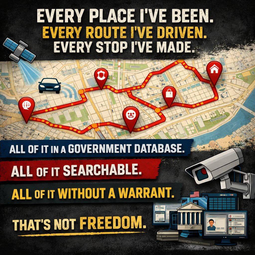 LPBexar's tweet photo. First it was lockdowns
Then it was vaccine passports 
Now it's Flock cameras
How far do they have to push you before you realize it's not about your safety, it's about controlling you. https://t.co/oPyNBE7JVb