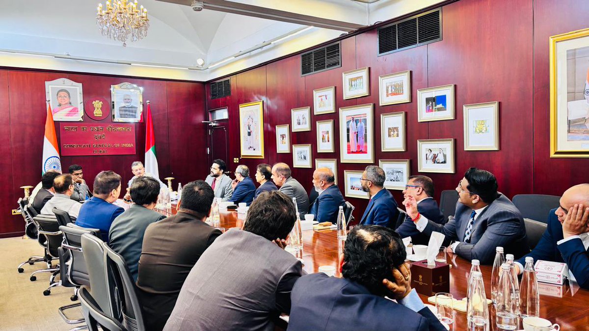 IndembAbuDhabi's tweet photo. Amb @d_mittal73 engaged with representatives from the Indian banking and financial sectors in UAE. 

The discussions explored opportunities to deepen financial cooperation &amp; further advance the robust economic ties between India &amp; the UAE. https://t.co/n1j6sqn9Ub