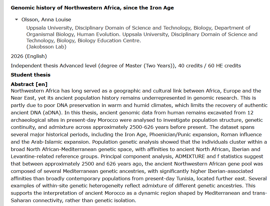nrken19's tweet photo. Genomic history of Northwestern Africa, since the Iron Age

https://t.co/QVDP4a8Fpm https://t.co/9yF7hApJZX