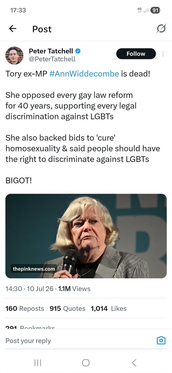 FowlerKinky's tweet photo. @PeterTatchell https://t.co/bHJXN26PNg