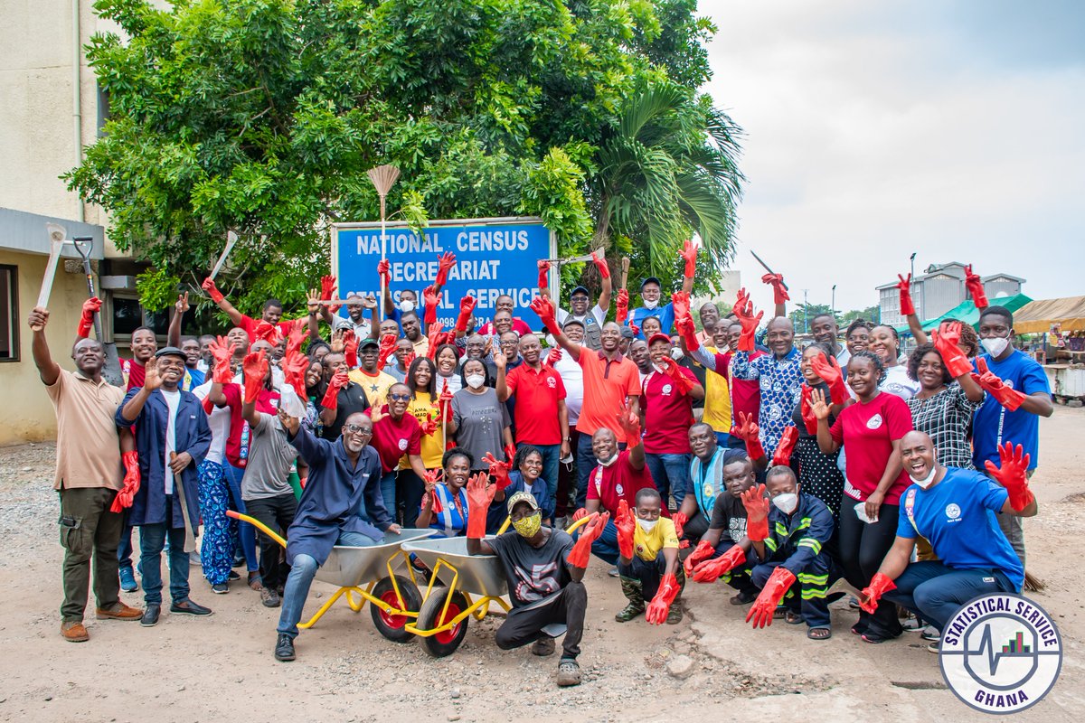 daiddrisu's tweet photo. This morning, I rolled up my sleeves and joined the staff of the @StatsGhana to clean up our surroundings. 

We did this in answer to H.E. the President's call for all of us to dedicate today and tomorrow to cleaning our nation.

And the team showed up in their numbers. We Weeded, we cleared debris from choked gutters. We desilted, swept, and cleaned our offices from top to bottom. Everyone pitched in, and the difference was plain to see by the time we finished.

A clean environment isn't a small thing. It keeps us healthy, it lifts our spirits, and it says something about who we are and the pride we take in our work.

That's why we're not stopping here. GSS has committed to doing this every quarter. A clean Ghana is built one effort at a time, and we intend to play our part.

To every member of staff who came out today: thank you. You made this happen, and I'm proud to stand with you.

And to H.E. the President, thank you for this idea. It reminds us that national development starts with the ground beneath our feet.

Let's keep Ghana clean. Together.