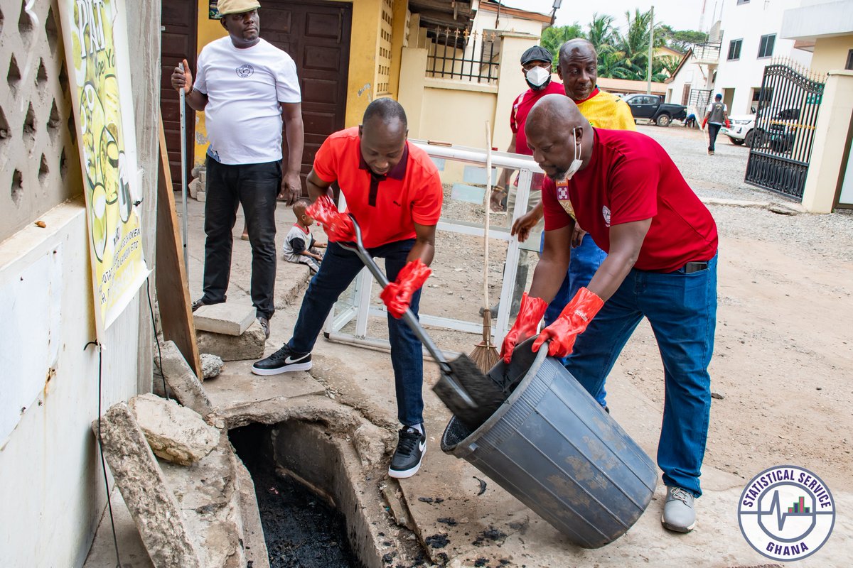 daiddrisu's tweet photo. This morning, I rolled up my sleeves and joined the staff of the @StatsGhana to clean up our surroundings. 

We did this in answer to H.E. the President's call for all of us to dedicate today and tomorrow to cleaning our nation.

And the team showed up in their numbers. We Weeded, we cleared debris from choked gutters. We desilted, swept, and cleaned our offices from top to bottom. Everyone pitched in, and the difference was plain to see by the time we finished.

A clean environment isn't a small thing. It keeps us healthy, it lifts our spirits, and it says something about who we are and the pride we take in our work.

That's why we're not stopping here. GSS has committed to doing this every quarter. A clean Ghana is built one effort at a time, and we intend to play our part.

To every member of staff who came out today: thank you. You made this happen, and I'm proud to stand with you.

And to H.E. the President, thank you for this idea. It reminds us that national development starts with the ground beneath our feet.

Let's keep Ghana clean. Together.
