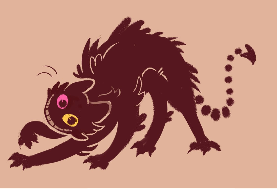 _lifff_'s tweet photo. this kitty looks different every time I draw them, but I think it’s fun though lmao 

liquid cat creature

#deltarune https://t.co/pyeaccKvGM