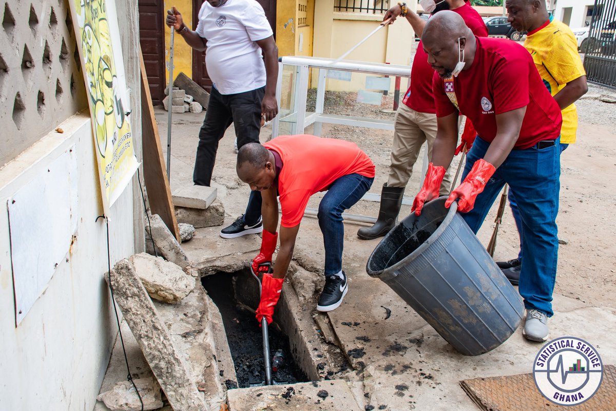 daiddrisu's tweet photo. This morning, I rolled up my sleeves and joined the staff of the @StatsGhana to clean up our surroundings. 

We did this in answer to H.E. the President's call for all of us to dedicate today and tomorrow to cleaning our nation.

And the team showed up in their numbers. We Weeded, we cleared debris from choked gutters. We desilted, swept, and cleaned our offices from top to bottom. Everyone pitched in, and the difference was plain to see by the time we finished.

A clean environment isn't a small thing. It keeps us healthy, it lifts our spirits, and it says something about who we are and the pride we take in our work.

That's why we're not stopping here. GSS has committed to doing this every quarter. A clean Ghana is built one effort at a time, and we intend to play our part.

To every member of staff who came out today: thank you. You made this happen, and I'm proud to stand with you.

And to H.E. the President, thank you for this idea. It reminds us that national development starts with the ground beneath our feet.

Let's keep Ghana clean. Together.