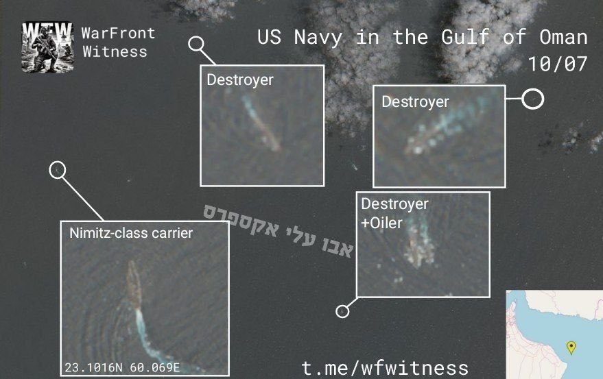 last_coverage's tweet photo. 🇺🇸🇮🇷 Two U.S. carriers now sit off Iran's coast

Right after Trump called the ceasefire "over," both were reportedly spotted close enough to Iran to be inside missile range.

A single carrier packs 60 to 90 aircraft and thousands of sailors, basically a floating airbase parked on Iran's doorstep.

Two carriers this close sends a message all on its own. The U.S. looks ready to turn the screws, maybe even choke the Strait of Hormuz.

That's a lot of hardware for a conflict that's supposedly over.

Source: @clashreport / Writer: Daniyal