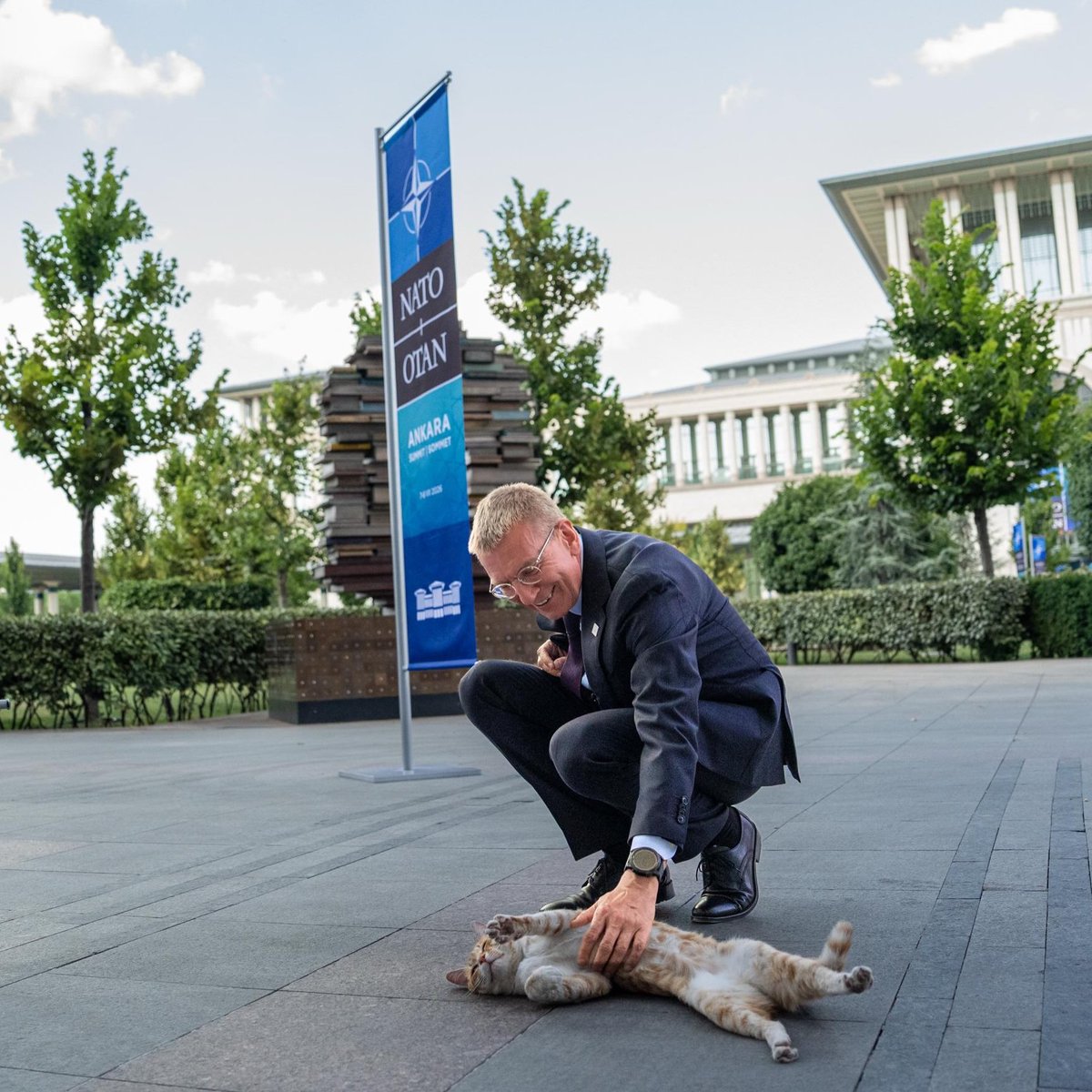 bosunatiklama's tweet photo. Letonya Cumhurbaşkanı Rinkevics'in Türk kedisi paylaşımı:

"Özür dilerim, kendimi tutamadım." https://t.co/nQeW7MaKeE