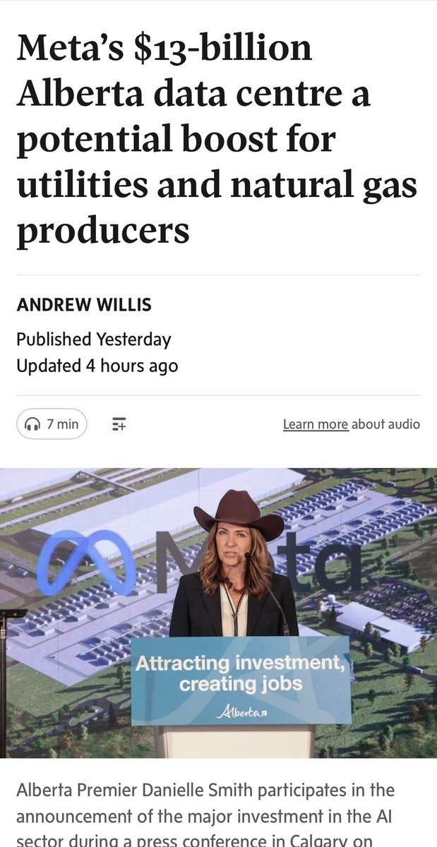 SayidAhmedYEG's tweet photo. Let’s be honest for a second and ask ourselves: Why are billions of dollars in major private-sector investments choosing Alberta?

1. Data centres - Meta ($13B)
2. Energy - Shell ($22B)
3. Petrochemicals - Dow ($11B)
4. Power generation - Pembina-led project ($4.6B)
5. Hydrogen - Air Products ($4.6B)
6. Oil sands - IPC Blackrod ($855M)
7. Data centres - eStruxture ($750M)
8. Natural gas liquids - Pembina Pipeline ($570M)
9. Solar & battery storage - Northland Power ($500M)
10. Logistics & distribution - Dollarama ($450M)

These are just few to mention and all are from different industries, different investors but all here in Alberta.

I don’t think that’s happening by accident.

For all the noise in politics, something bigger is happening beneath the headlines: investors with real capital are making long-term bets on Alberta. Clearly they see what many of us see.

✔️ A young and growing population
✔️ Abundant energy
✔️ Entrepreneurial people 
✔️ Room to build
✔️ And a province that deeply believes economic growth is something to welcome and NOT apologize for.

I know politics makes it easy to focus only on what is going wrong. But sometimes we should also stop and recognize when something is going right.

Premier Danielle Smith and her UCP government deserve real credit for fighting to keep Alberta competitive, open for investment, and confident about its future.

Behind every billion-dollar announcement are real people: a young person looking for their first good job. A tradesperson building a career. A newcomer trying to build a life. A small business hoping for its next customer. A family wondering whether their children will have opportunity close to home.

That is why economic growth matters. Not for the headline. But for the people behind it.

Alberta is not perfect. No place is. But something special is happening here and I think we should be proud of it.

The world is betting on Alberta. Maybe it is time we bet on ourselves too.