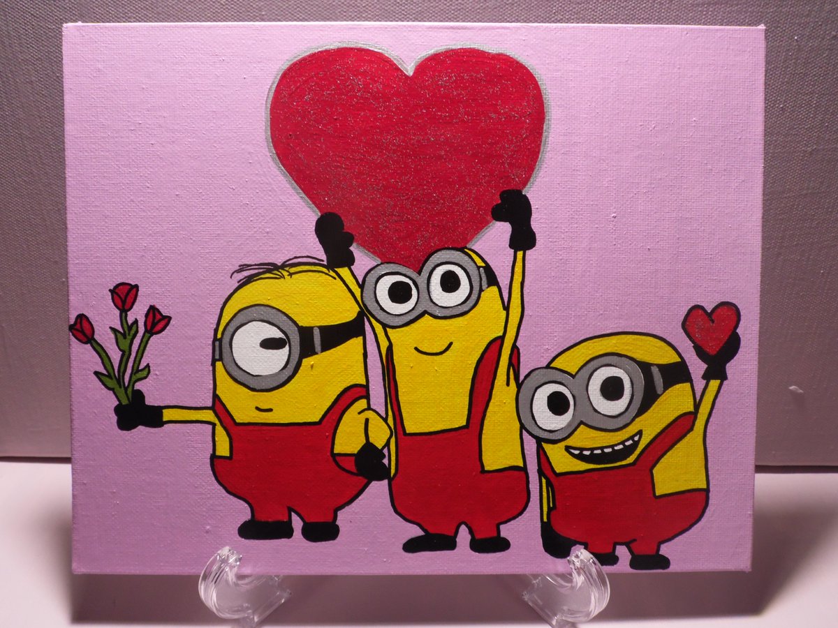 Geeking4Art's tweet photo. Spreading some joy with these lovable Minions! 📷
#Minions #Friendship #HandPainted #Art #theminions #DespicableMe #MinionLove #CanvasArt #HappyVibes #Artwork #CuteCharacters https://t.co/JmXPOJ7bQs