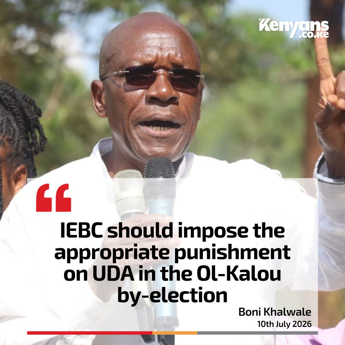 Kenyans's tweet photo. IEBC should impose the appropriate punishment on UDA in the Ol-Kalou by-election - Senator Khalwale https://t.co/Meql7NA37N