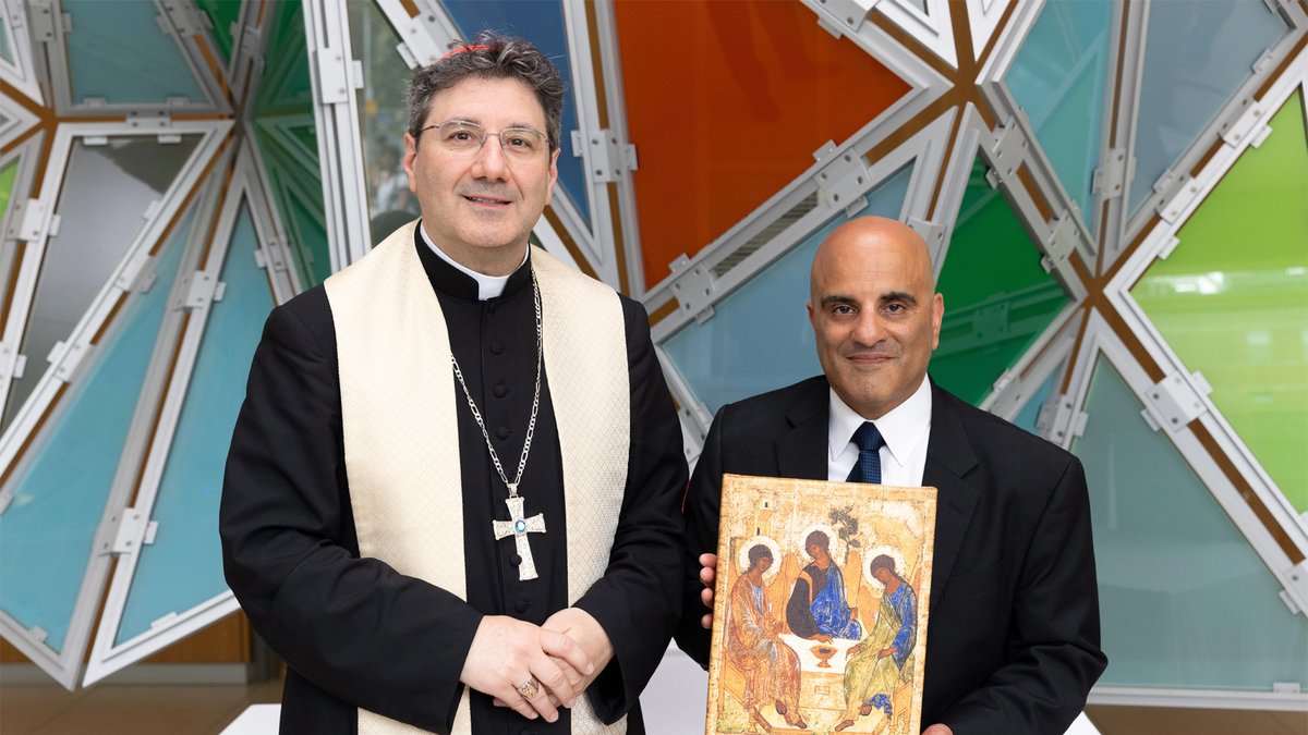 archtoronto's tweet photo. His Eminence Frank Cardinal Leo, Metropolitan Archbishop of Toronto, presided at a Service of Missioning on June 23 for Altaf Stationwala, Chief Executive Officer of Unity Health Toronto. https://t.co/jmrbqbpGlO #catholicTO @UnityHealthTO https://t.co/qIMzg5dcYm