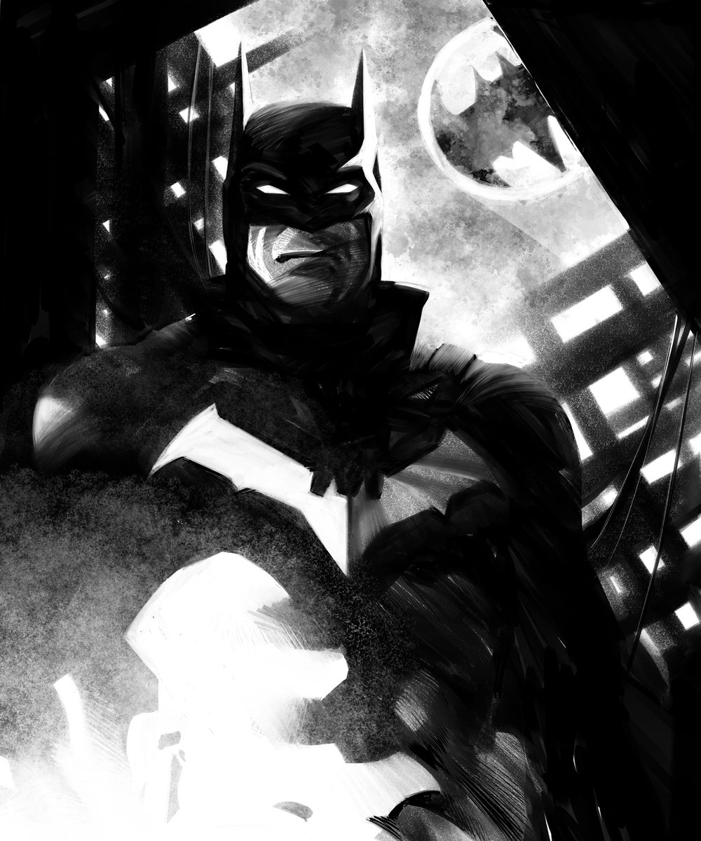 TheWarblazer's tweet photo. Never drawn for black and white, but definitely done Batman ! https://t.co/VERTva8iSF