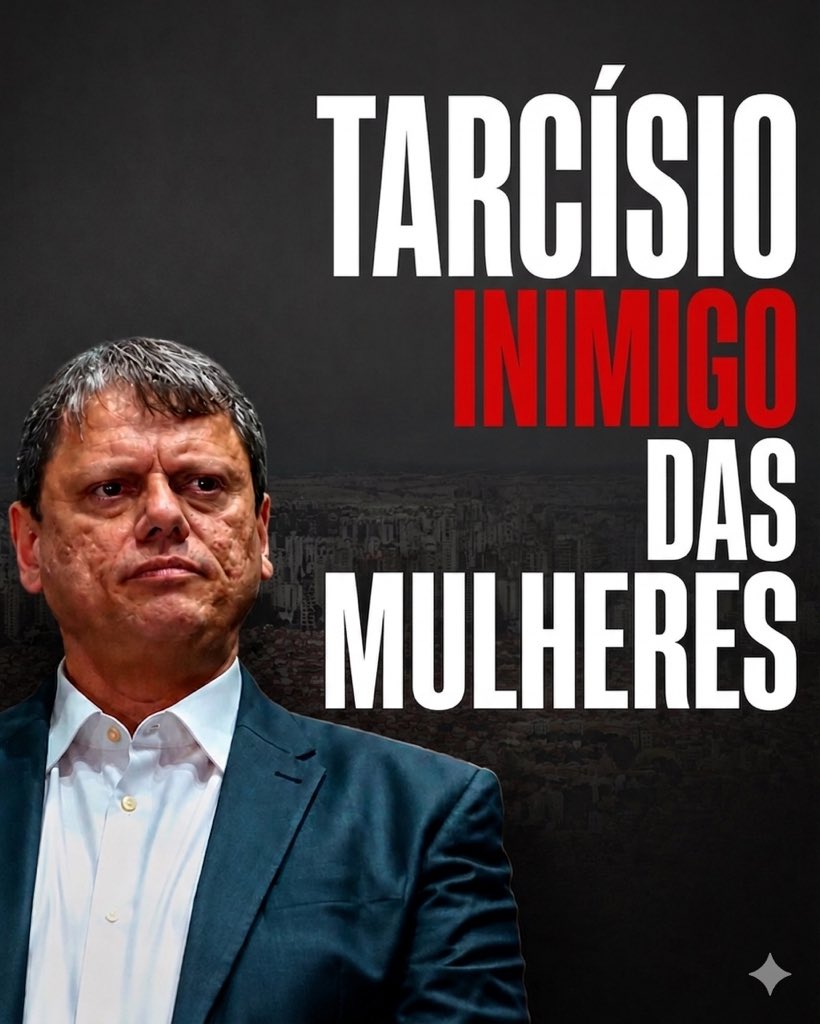 rcruz_william's tweet photo. 🚨🚺 ALERTA GERAL! 

Hoje é dia de mobilização! 

Nossa pauta é: TARCÍSIO INIMIGO DAS MULHERES. 

Compartilhe, comente e fortaleça essa mobilização. Misoginia não é opinião. 

Mulheres merecem respeito, voz e representação. ✊🏼📢 https://t.co/9xNeBg0fGL