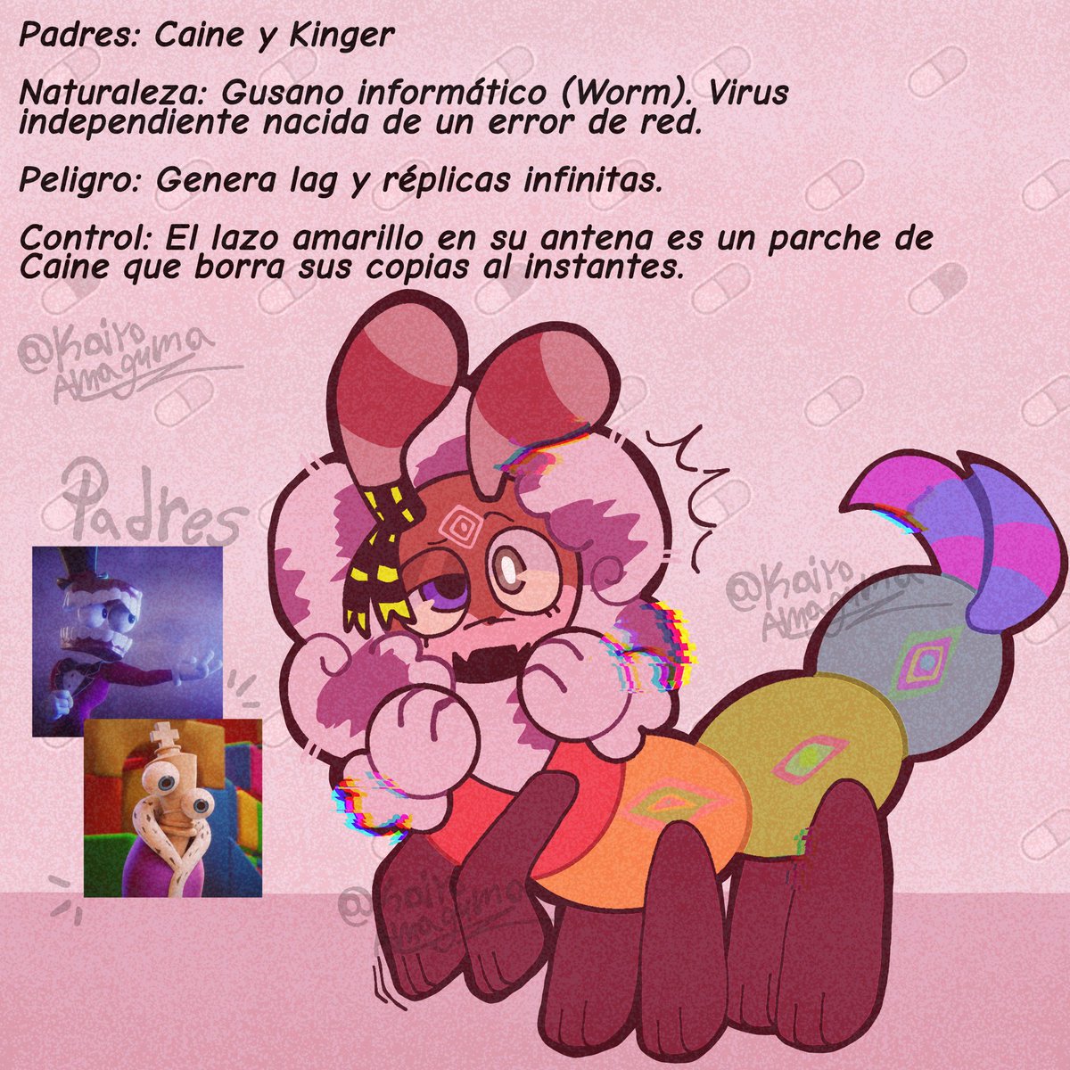 KairoAmaguma's tweet photo. Breve rediseño de otro hijo de Caine y Kinger😔💅, no cambio mucho pero la primera imagen es el rediseño de Glitchy, espero haber logrado un cambio xdd #royalteeth #fanchild #rediseño #ibispaintx #dibujo https://t.co/3zZNHhpsYl