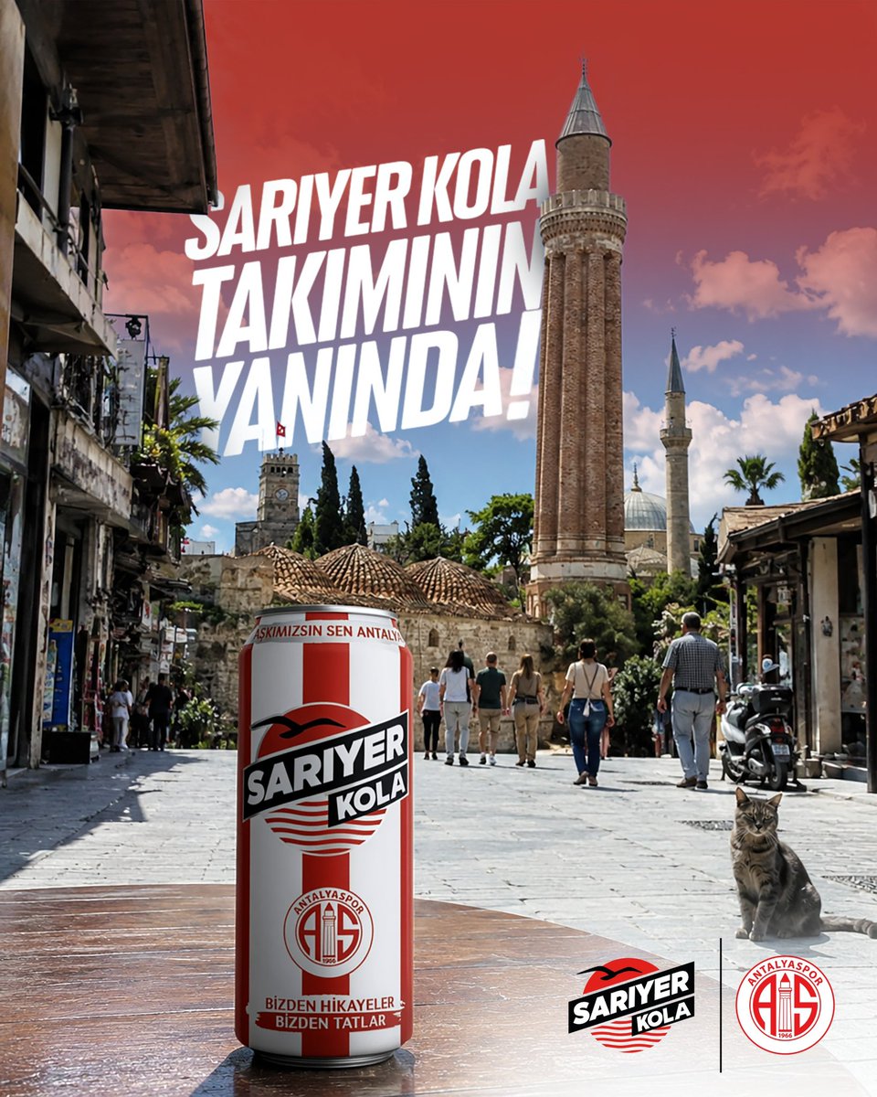 sariyericecek's tweet photo. Sarıyer Kola olarak, 2026-2027 sezonunda @Antalyaspor ’un resmi içecek sponsoru olmaktan gurur duyuyoruz.

Kırmızı-beyazlı camianın yanında yer alacak, sezon boyunca Antalyaspor’a ve taraftarlarına destek vereceğiz.

Bu değerli iş birliğinin Antalyaspor camiasına hayırlı olmasını diler, kulübümüze başarılı bir sezon temenni ederiz.